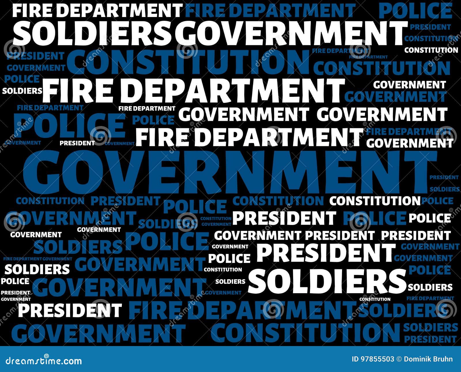 GOVERNMENT Image with Words Associated with the Topic STATE of