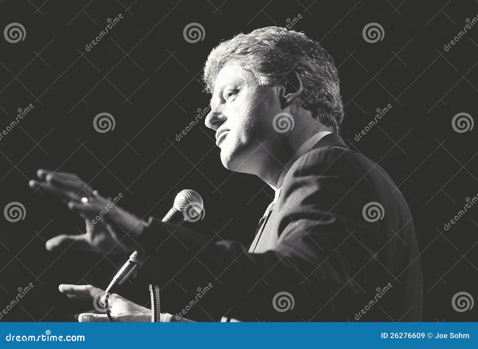 Governor Bill Clinton Speaks at a New York Rally Editorial Stock Image