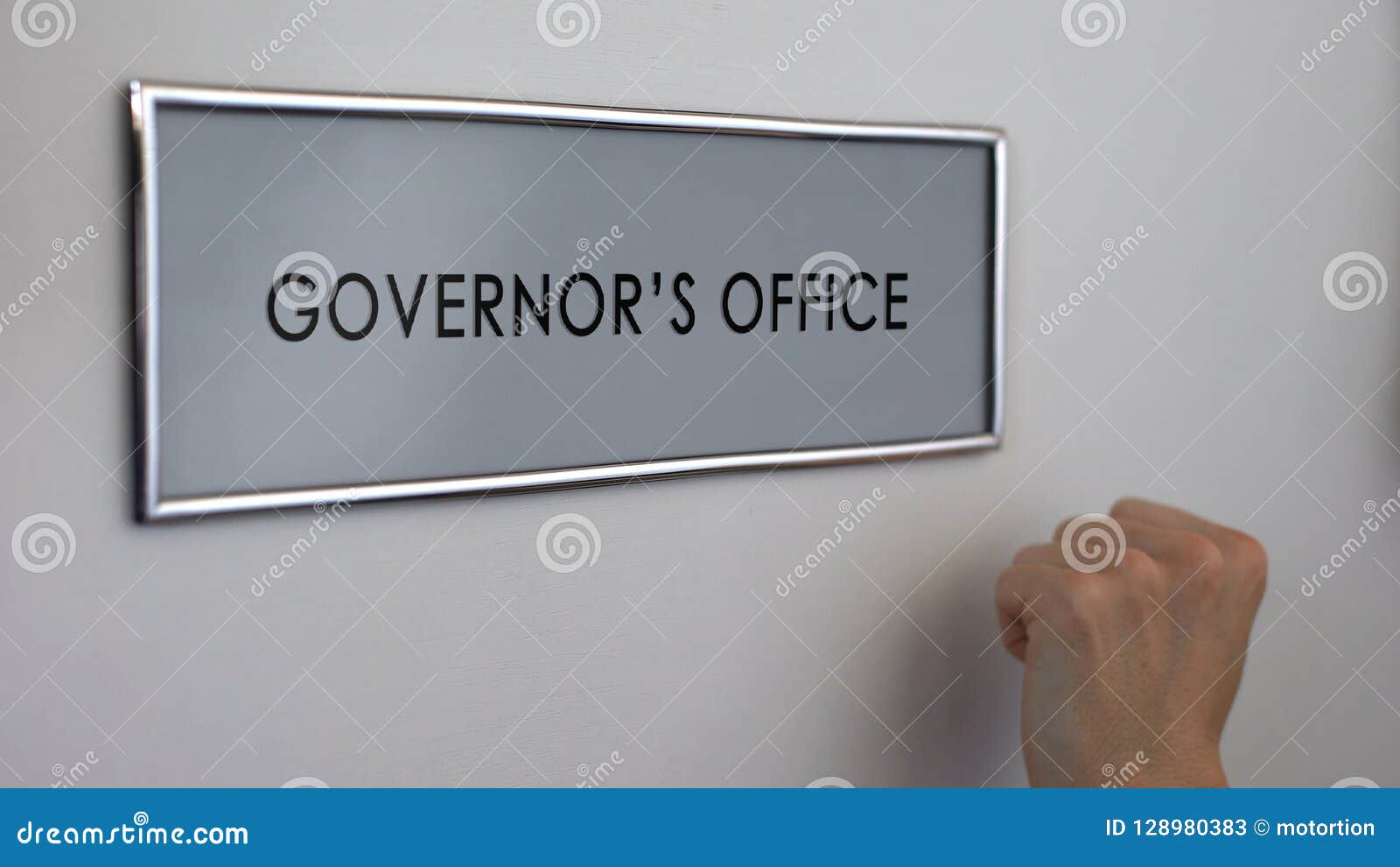governor office door, hand knocking closeup, visit to public official, authority