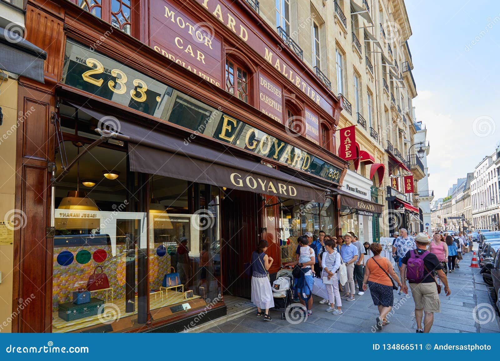 PARIS, FRANCE - JULY 07, 2018: Goyard Luxury Shop In Paris With