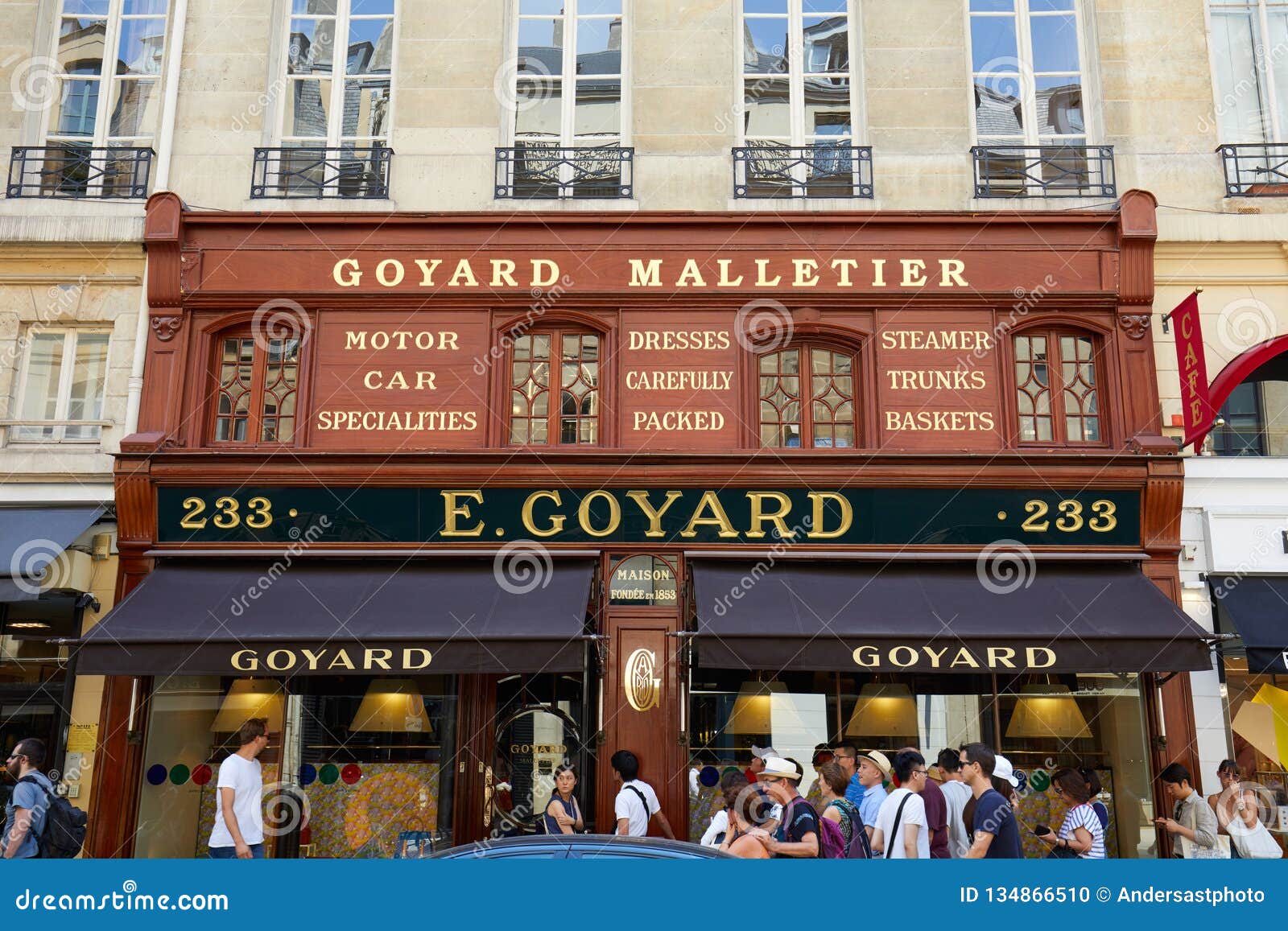 Goyard Luxury Store in Paris with Window and Wooden Facade in Summer,  People Waiting Editorial Image - Image of goyard, couture: 134866510