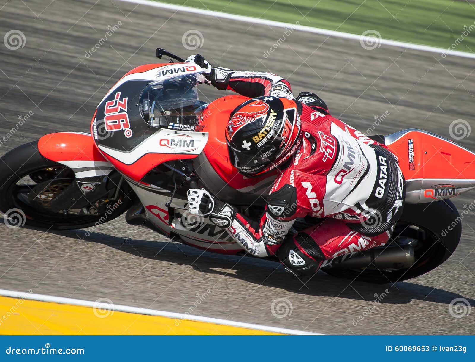 GP ARAGON MOTO GP. MOTO 2 RIDER MIKA KALIO Editorial Stock Photo - Image of  rider, speed: 60069653