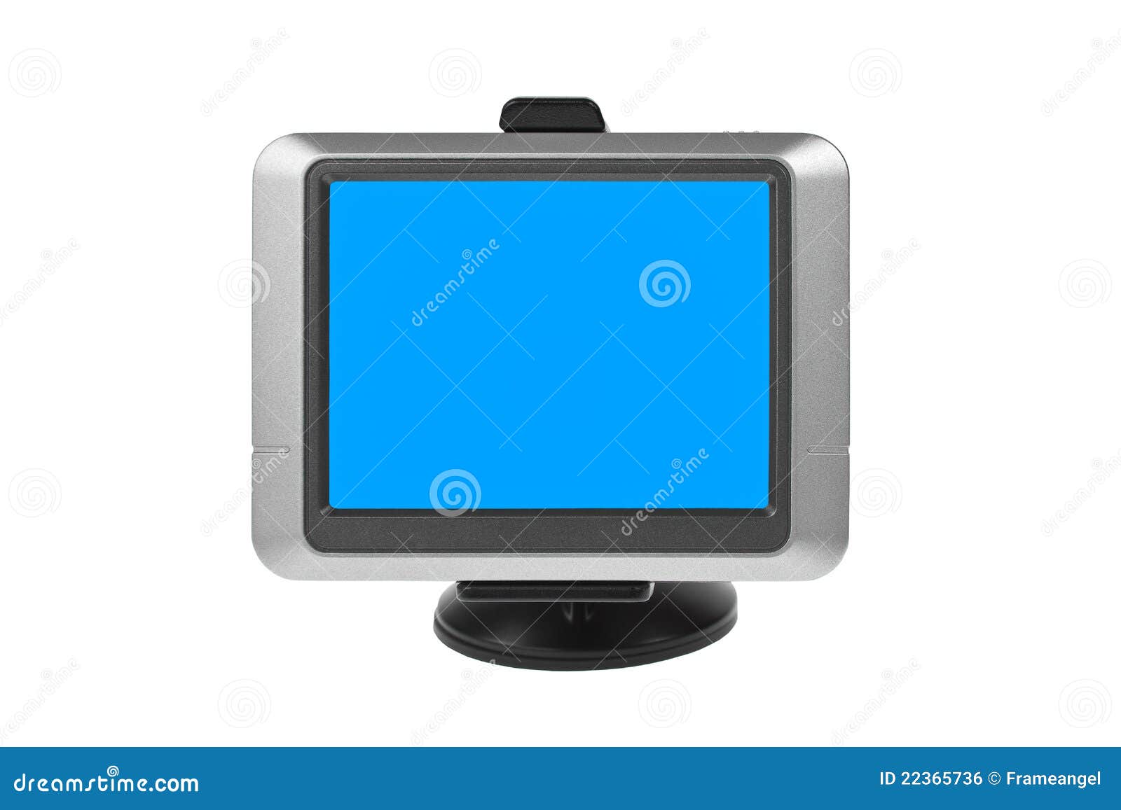 Gps with blue screen stock photo. Image of location, journey 22365736