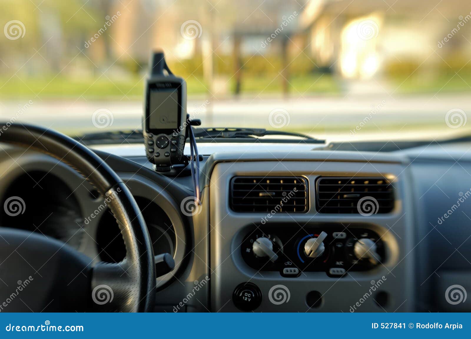 GPS on dashboard stock image. Image of auto, selective 527841