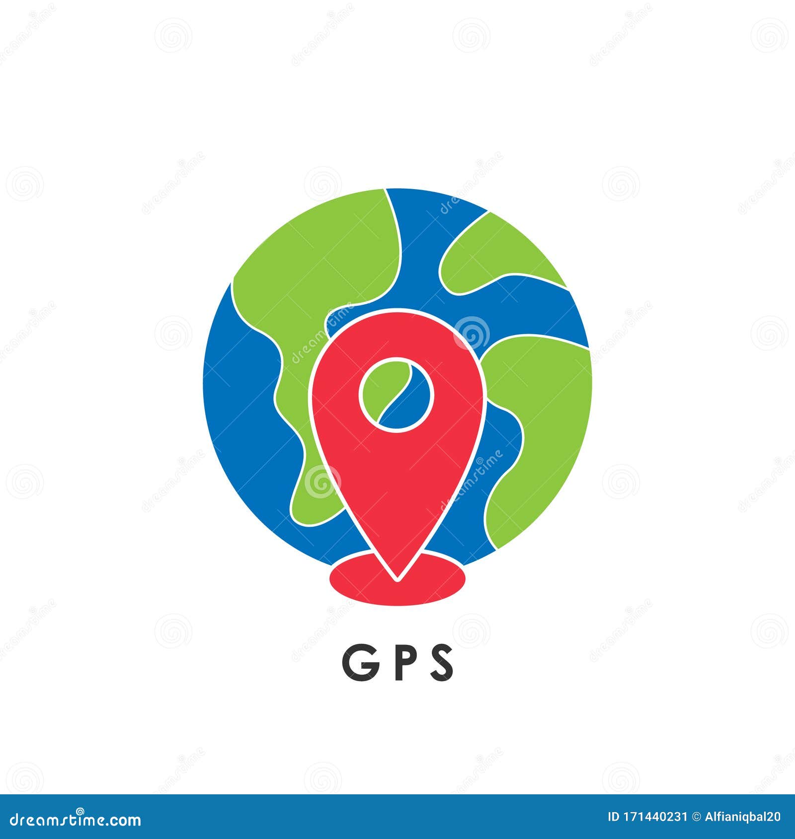 Global tracking system isometric flat Royalty Free Vector