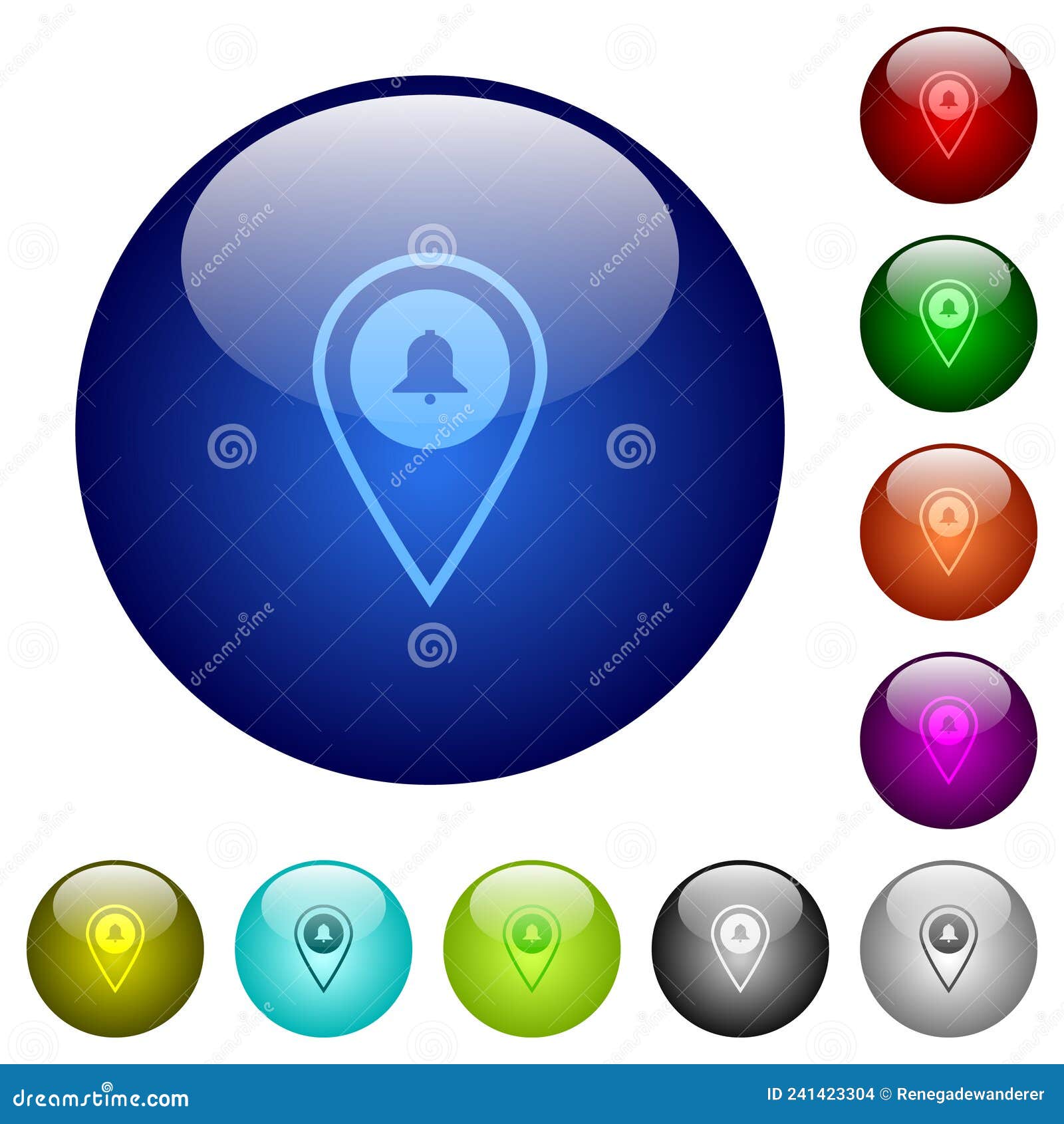 gps location alarm color glass buttons