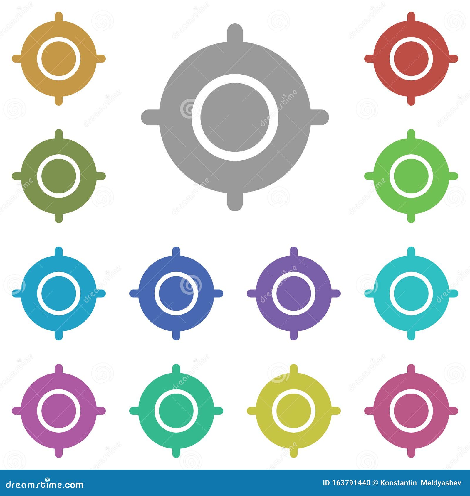 Gps, Location Multi Color Icon. Simple Glyph, Flat Vector ...