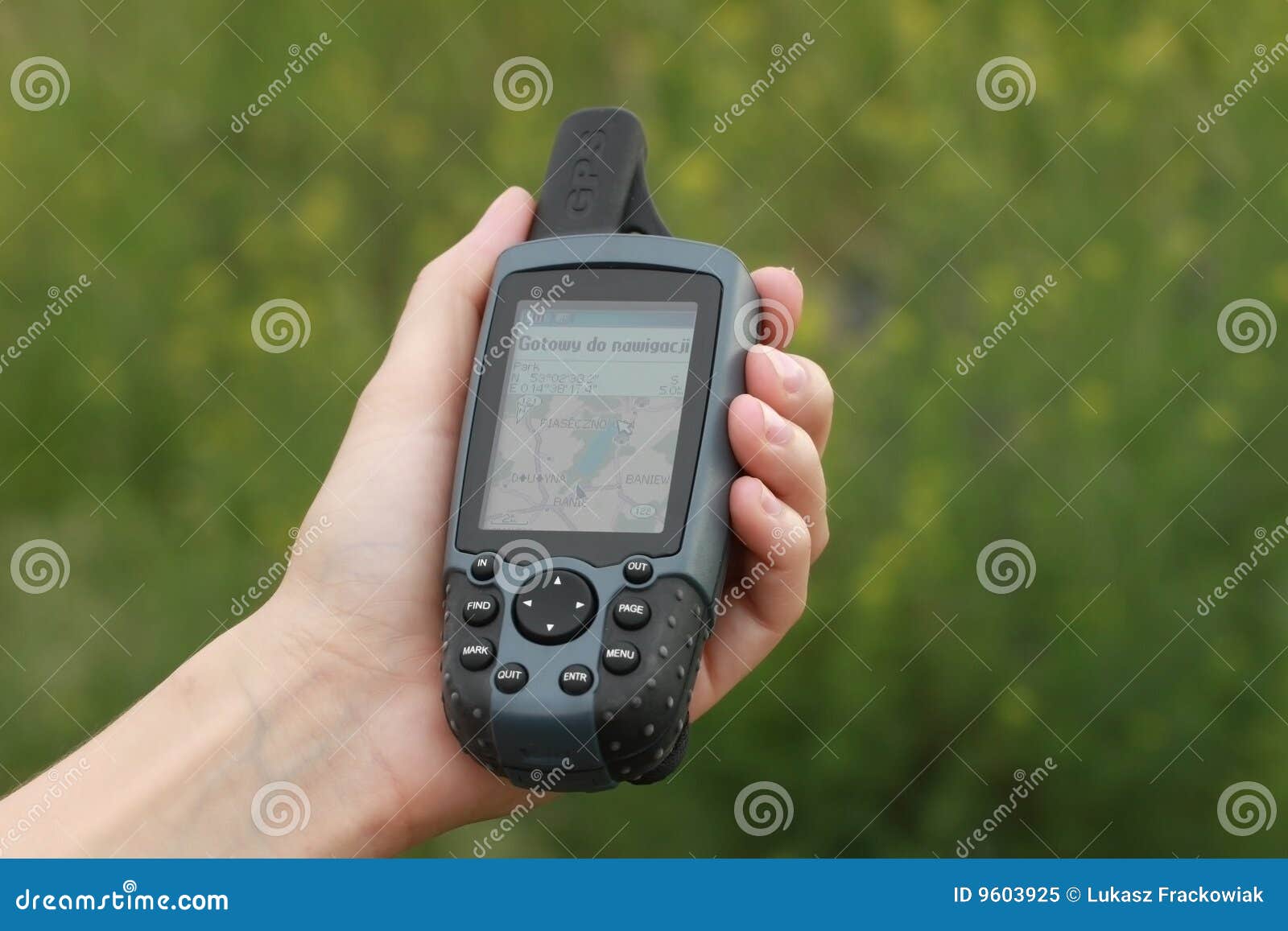 GPS mit Karte stockbild. Bild von bildschirmanzeige, zieleinheit - 9603925