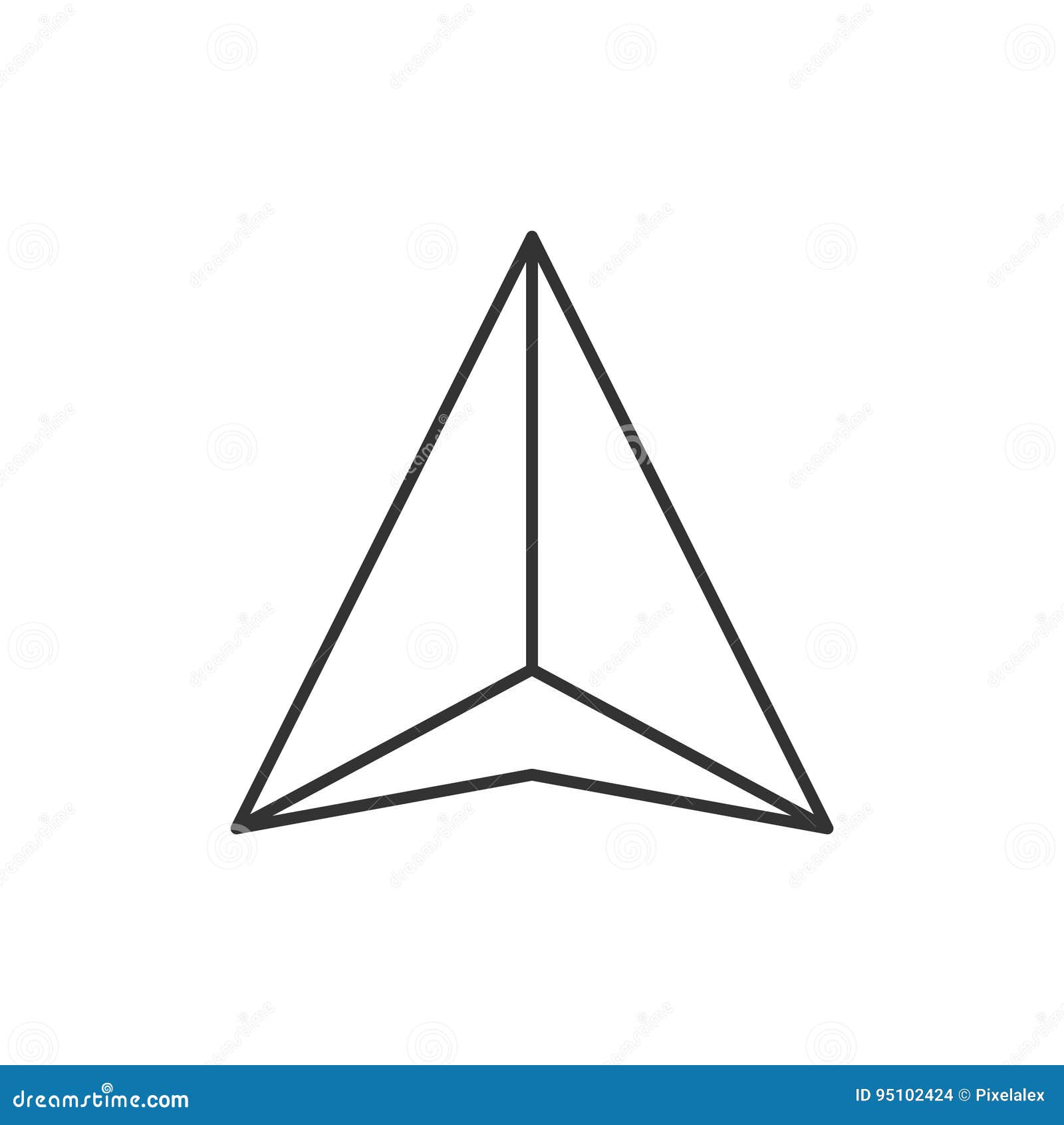 Gps navigation arrow icon stock vector. Illustration of travel - 95102424, image size:1600x1690