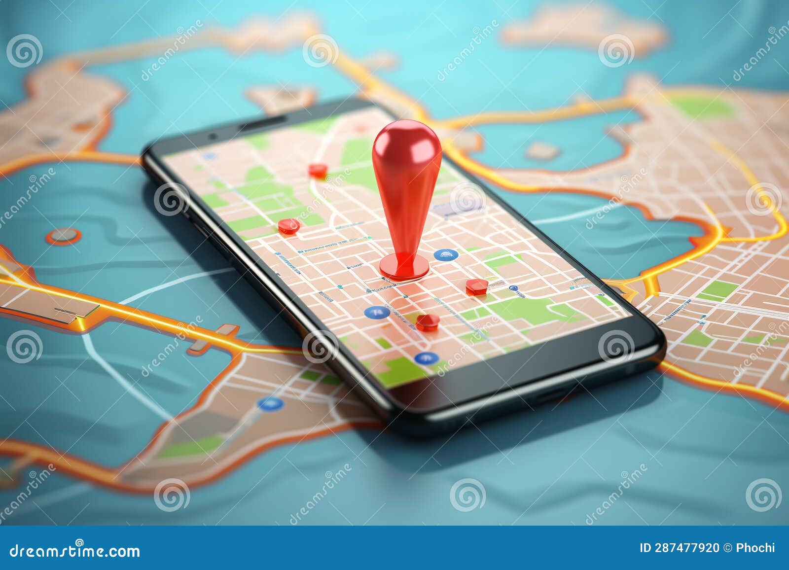 gps navigation map with red pin: find your way with this handy tool