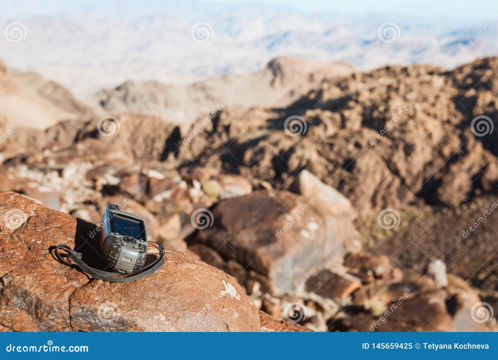 GPS navigator in desert stock image. Image of rescuer 145659425