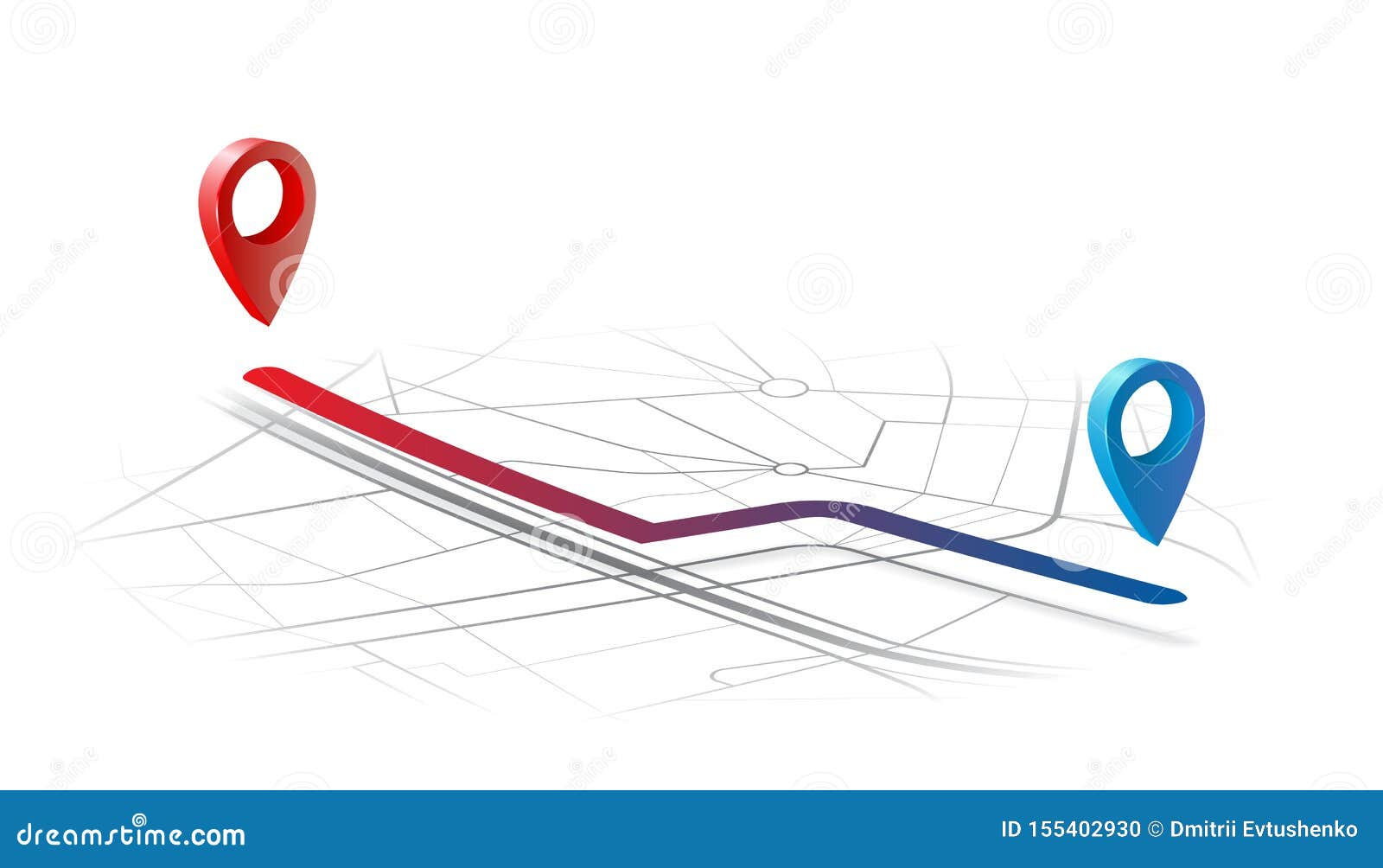 Directions From A To B Gps Navigator Route From Point A To Point B On The Map Concept Stock Vector  - Illustration Of Perspective, Road: 155402930