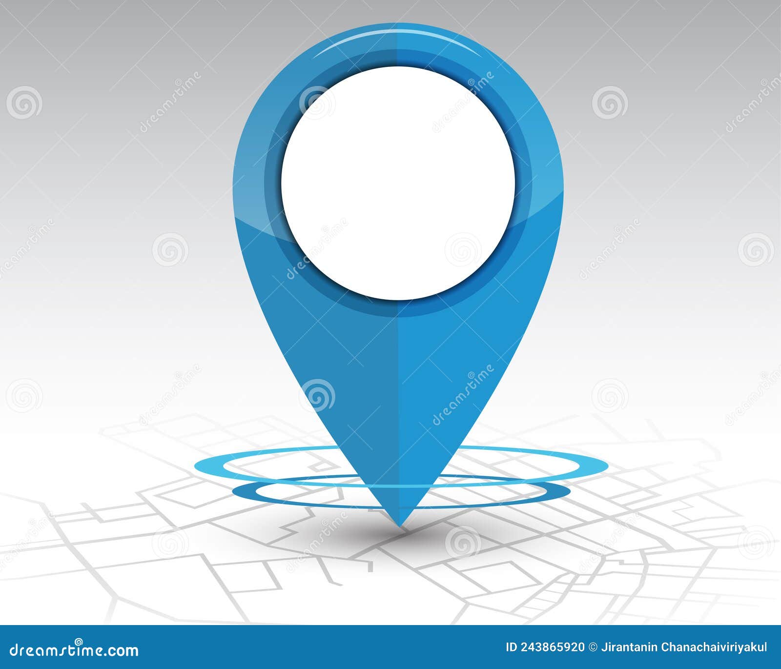 gps pin checking location blue color on map