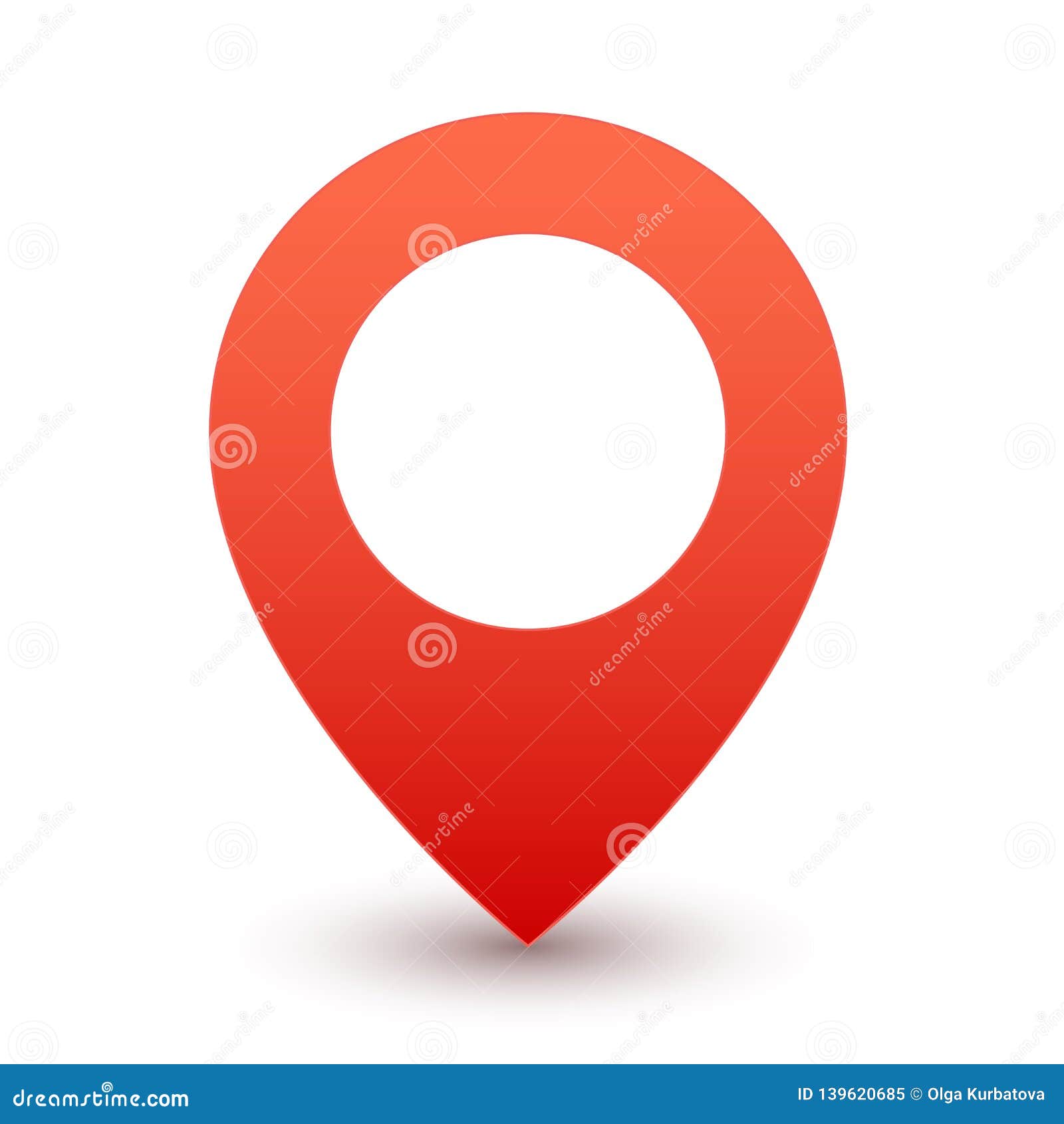 gps red pin. map marker or travel   icon on white background