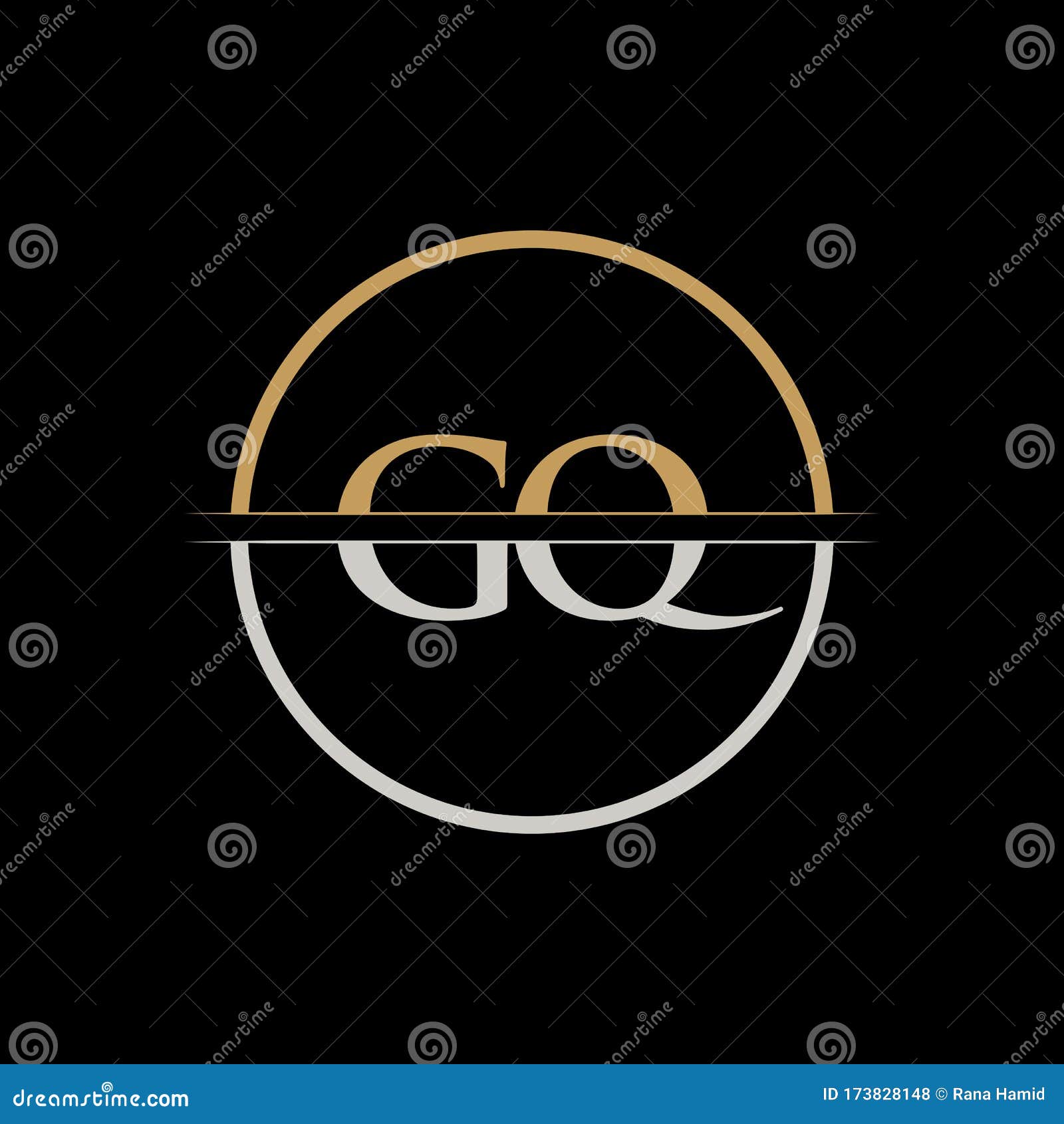 GQ Letter Type Logo Design Vector Template. Initial Letter GQ Logo