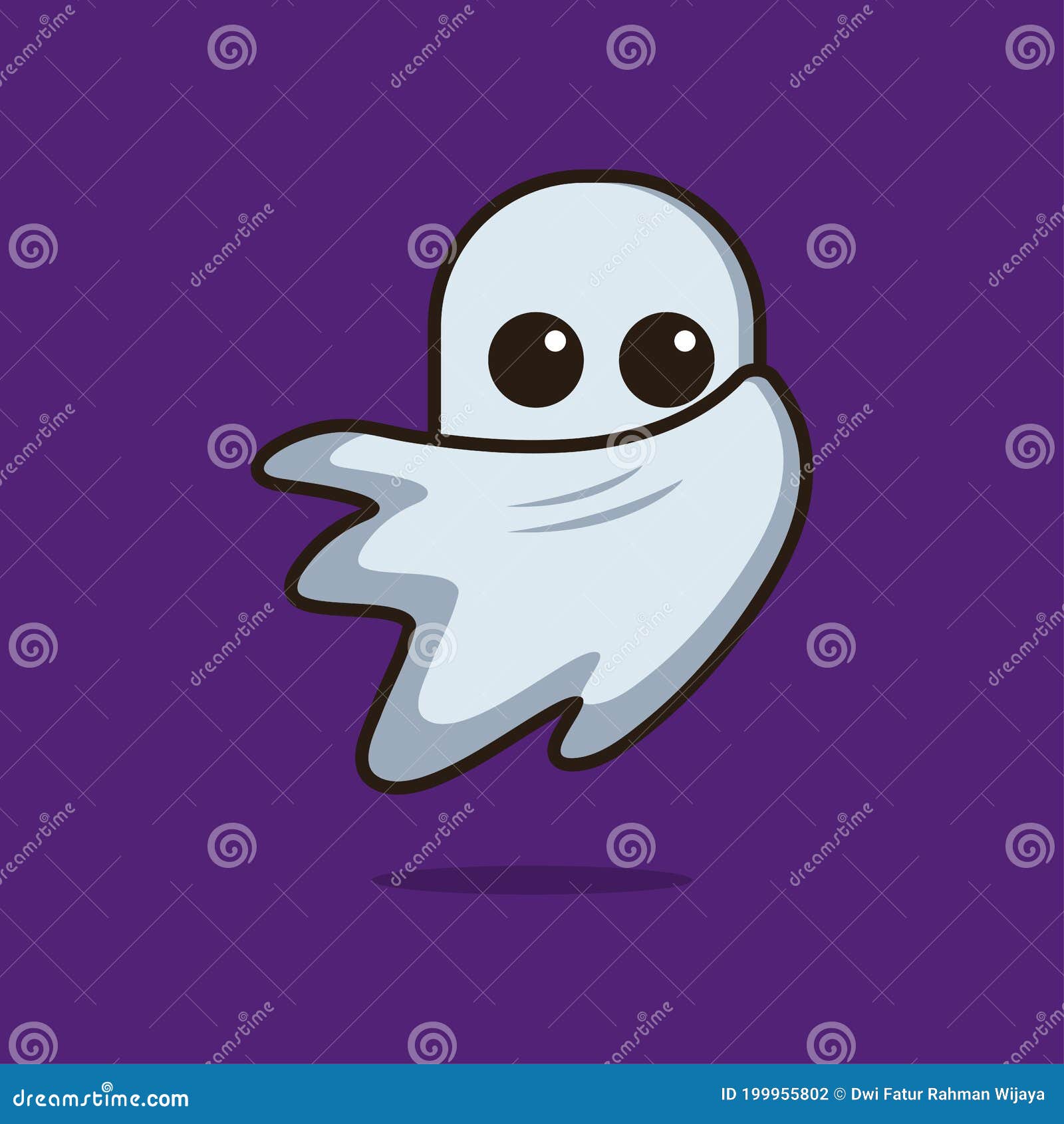 Gráfico Vectorial De Ilustración De Un Fantasma Gracioso Que Esconde Su  Cara Ilustración del Vector - Ilustración de fantasmal, fondo: 199955802