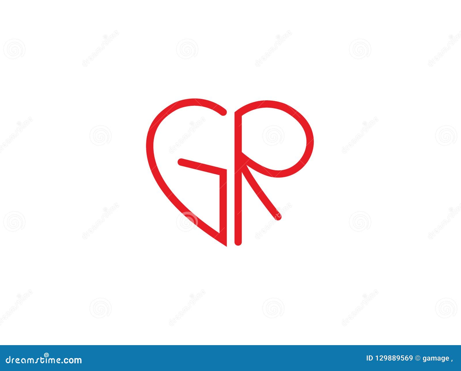 GM Initial Heart Shape Red Colored Love Logo Stock Vector - Illustration of  circle, couple: 129889557