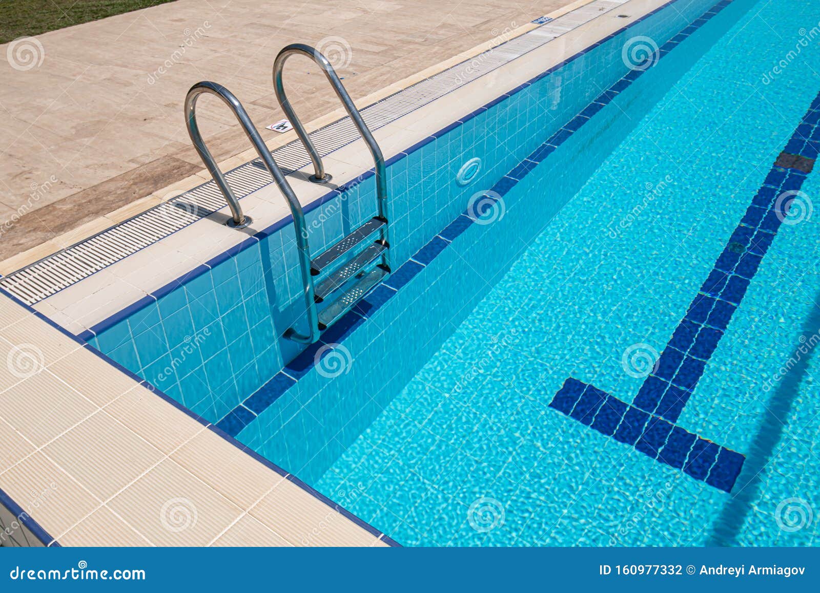 Grab Bars Ladder in the Swimming Pool Stock Photo Image of lifestyle