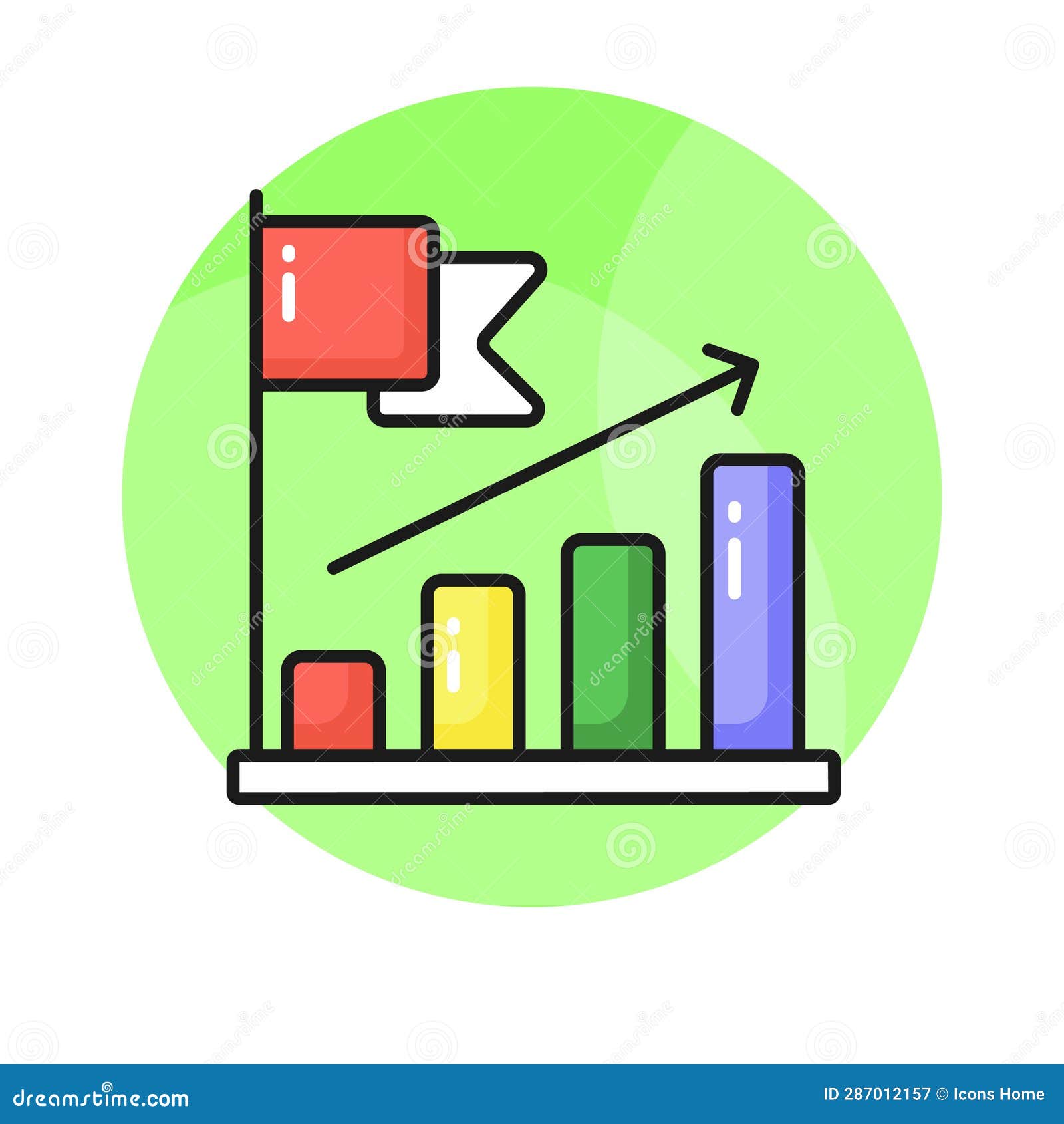 Grab this Editable Vector of Growth Chart, Business Analysis Icon ...