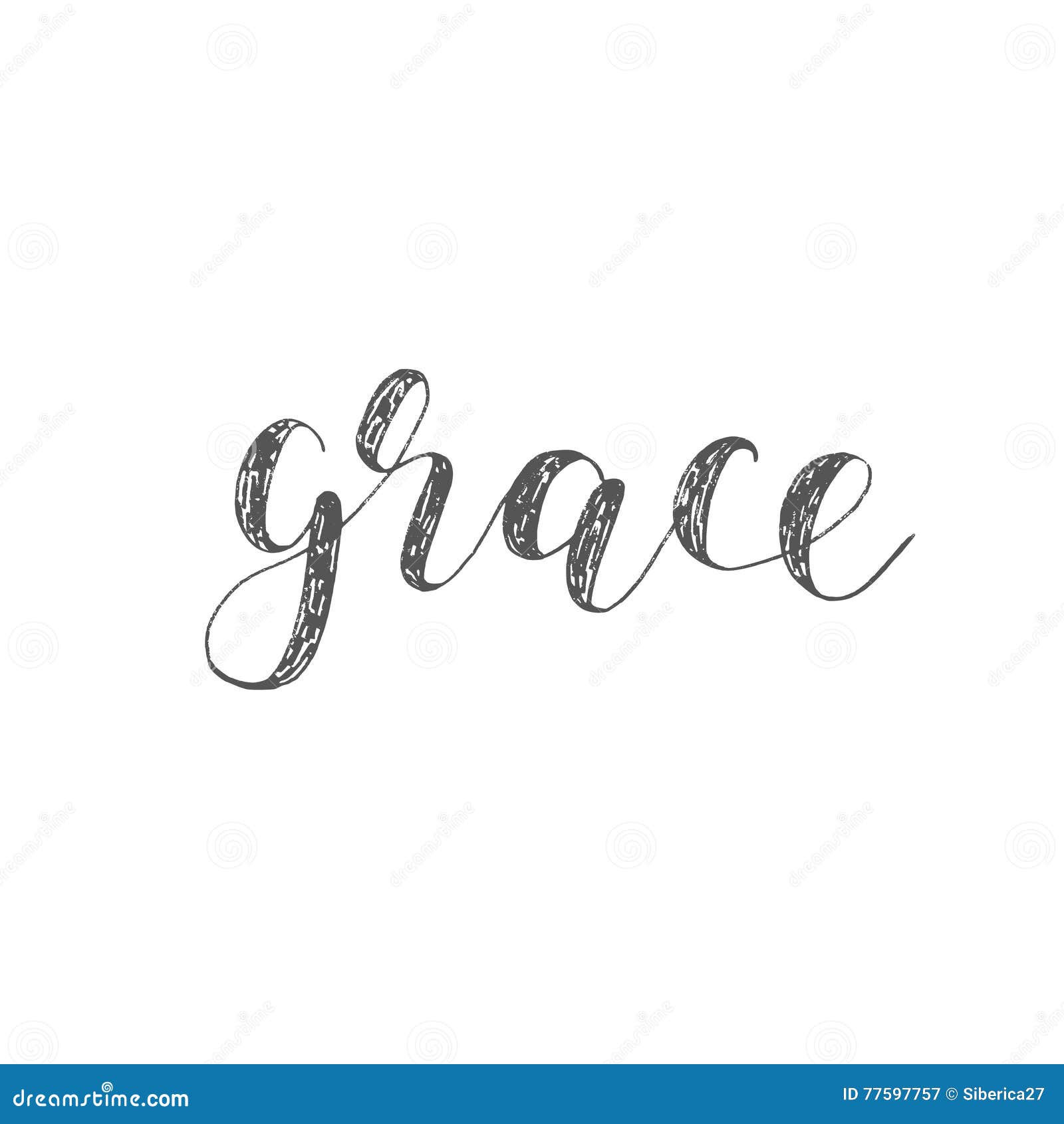 grace. brush lettering.