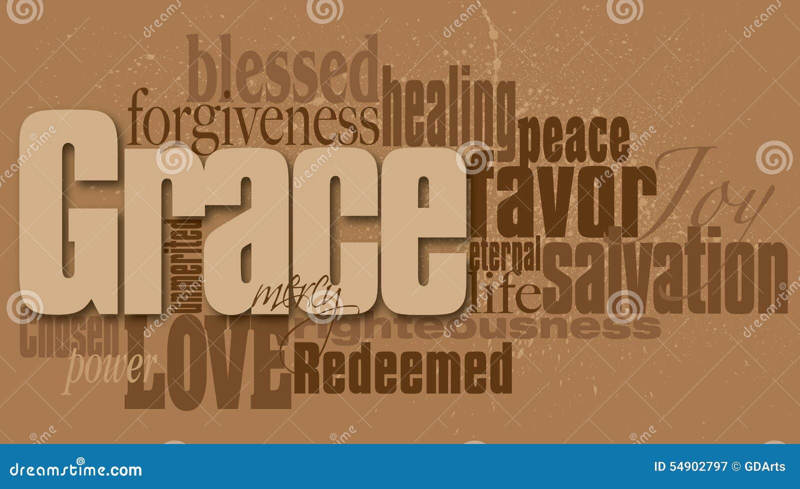 grace word graphic montage