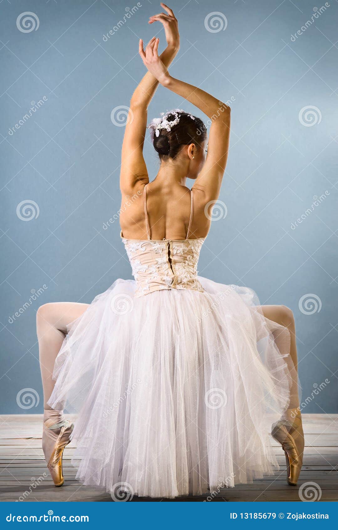 graceful ballerina rear view