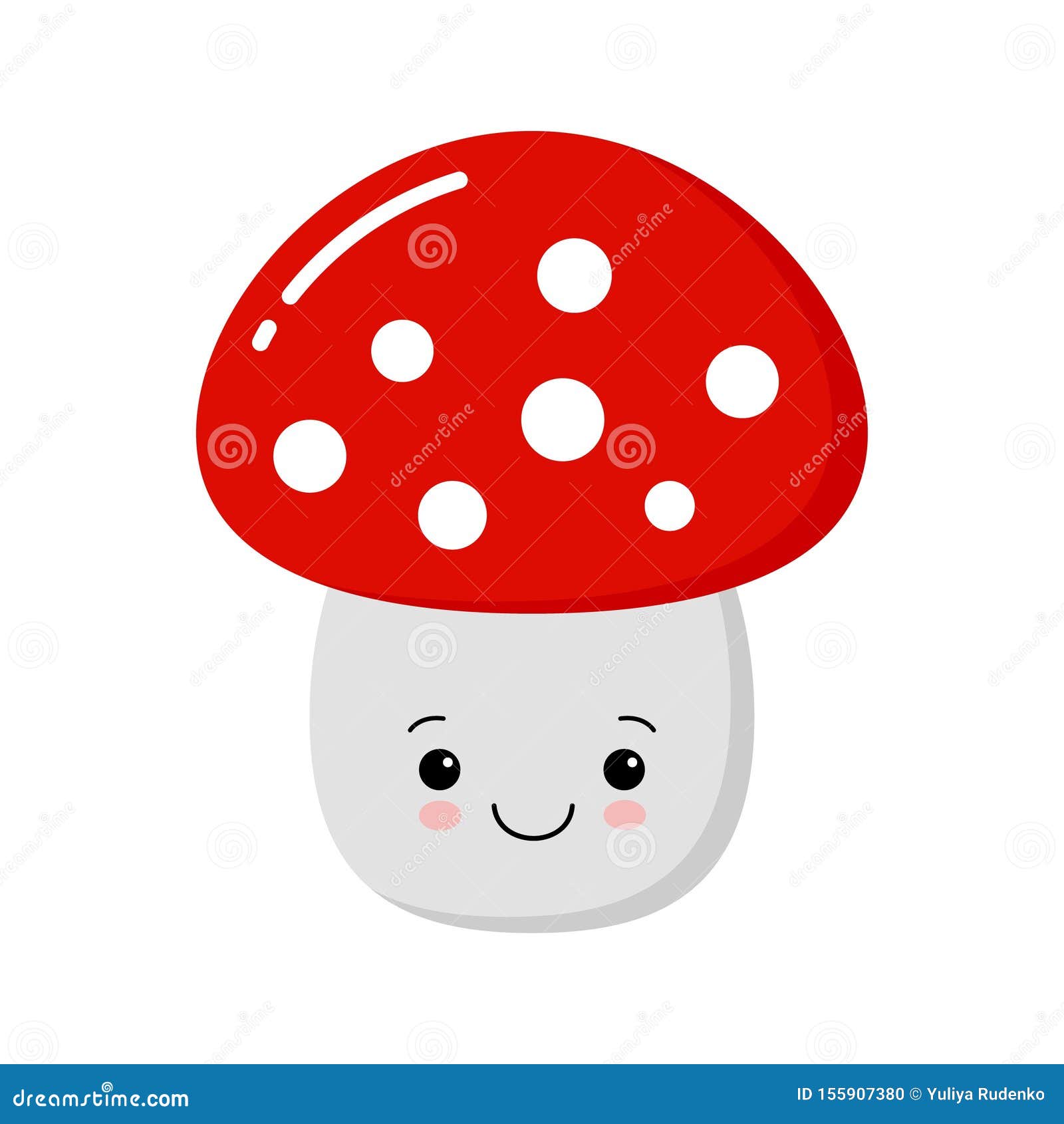 Gracioso Hongo Lindo Una Amanita, Grebe Ilustración Vectorial De Dibujos Animados Ilustración del Vector - Ilustración de aprendizaje, actividad: 155907380