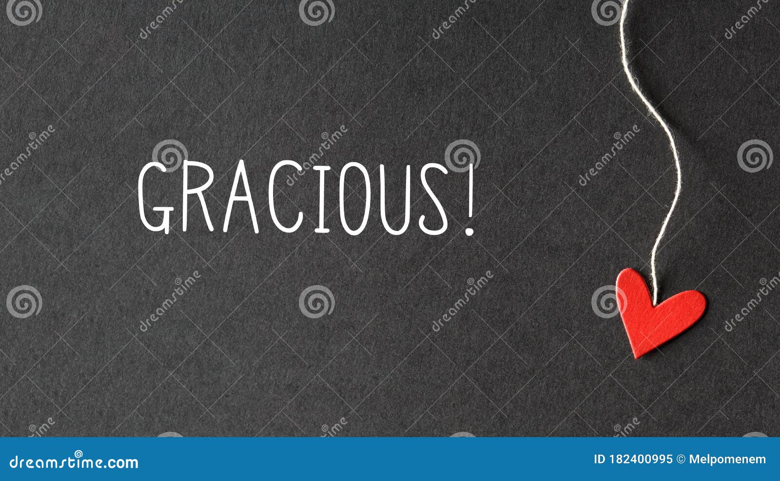 Gracious - Thank You In Spanish Language With Paper Hearts Stock Image ...
