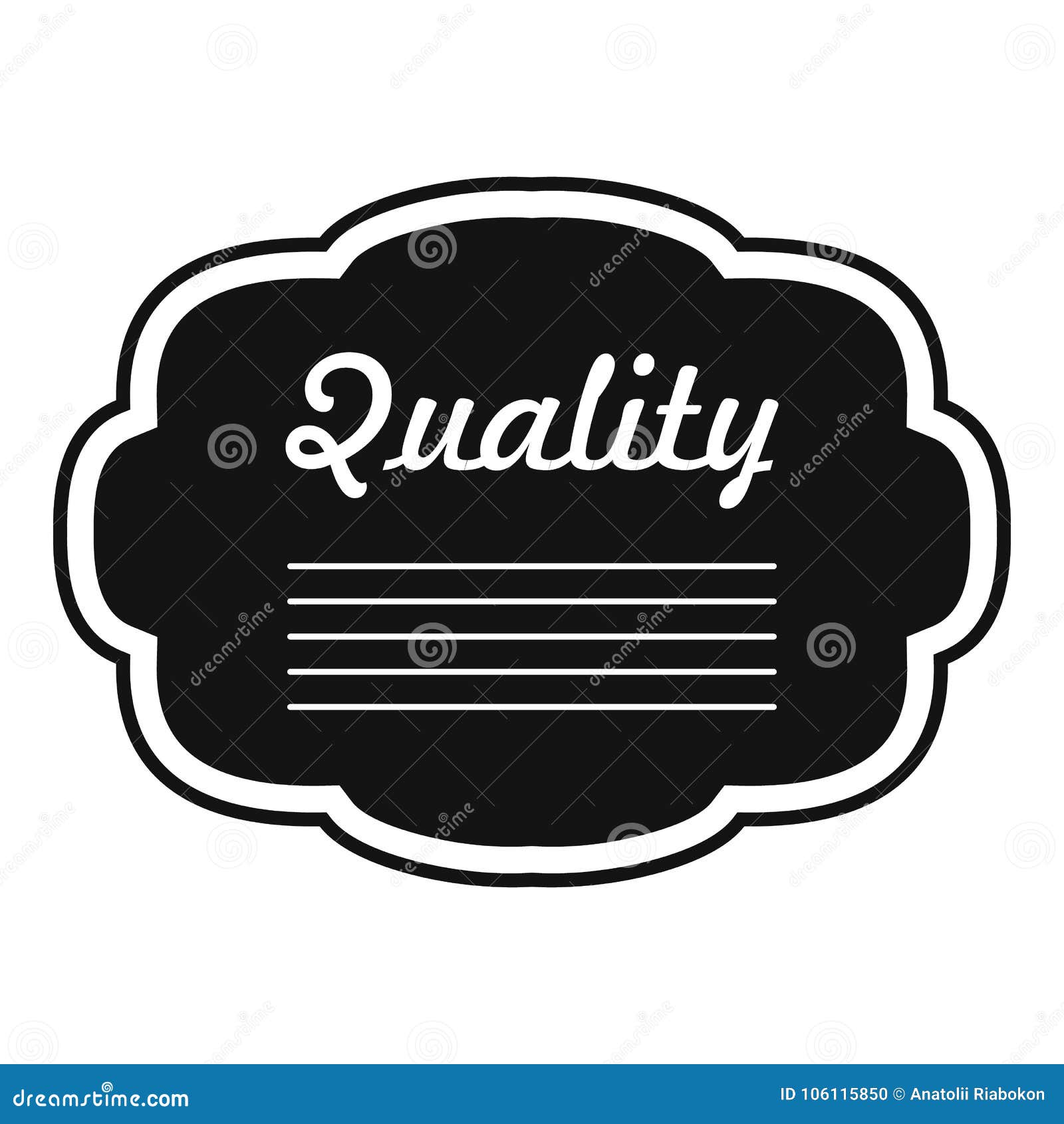 Grade Label Icon, Simple Style. Stock Vector Illustration of quality