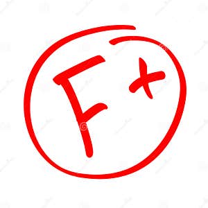 Grade Result A Plus Hand Drawn Vector Grade A Plus In Red Circle Test 