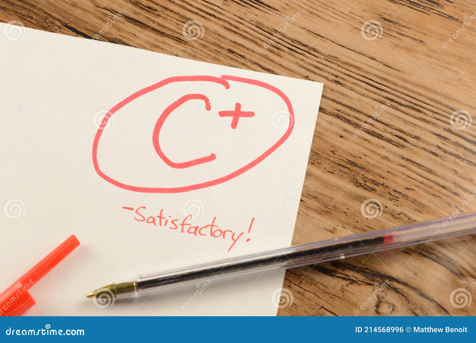 Graded School Paper stock photo. Image of learning, achievement 214568996