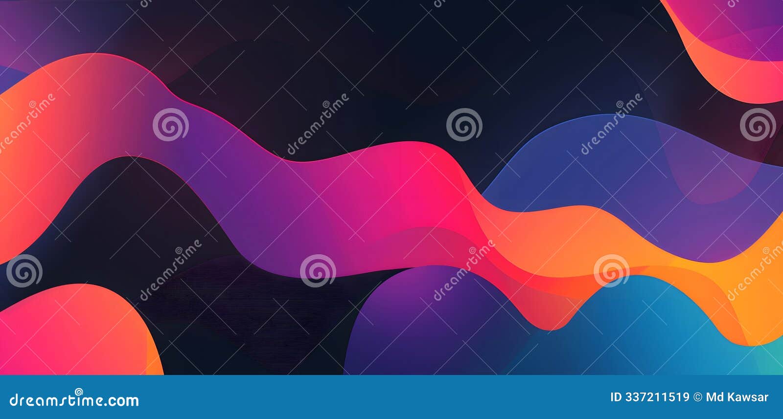 Abstract Wavy Gradient Background with Vibrant Colors Stock