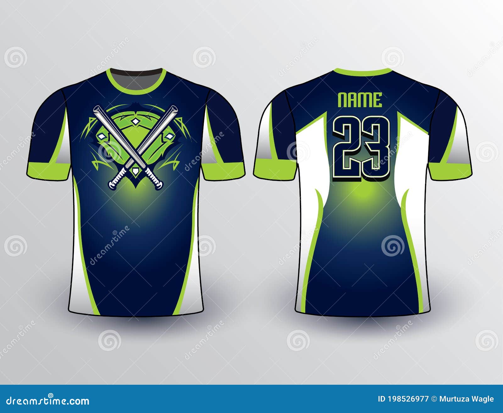 Gradient Colors and Contrast Look with Softball Field on the Front ...