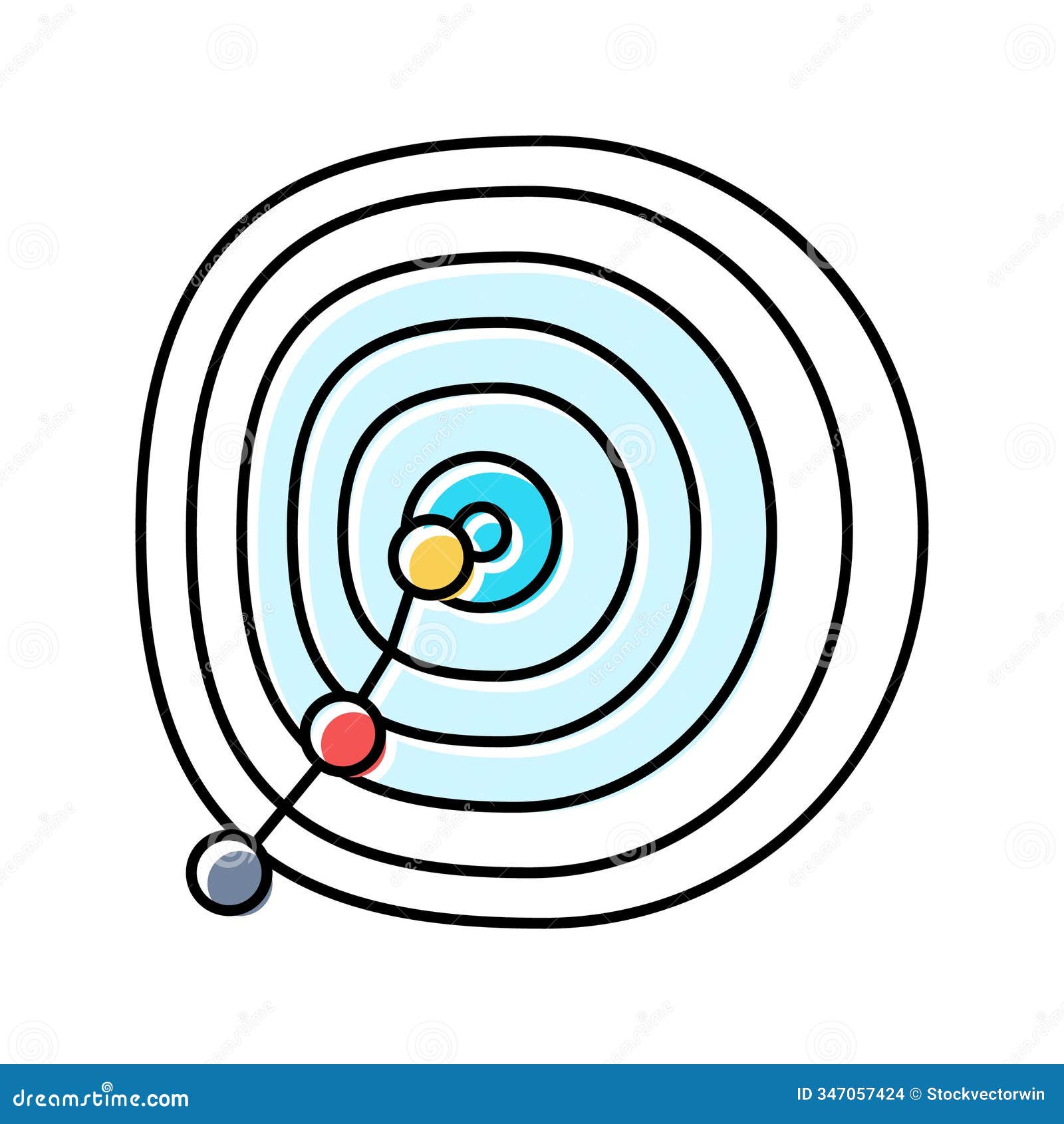Gradient Descent Algorithm Color Icon Vector Illustration Stock ...