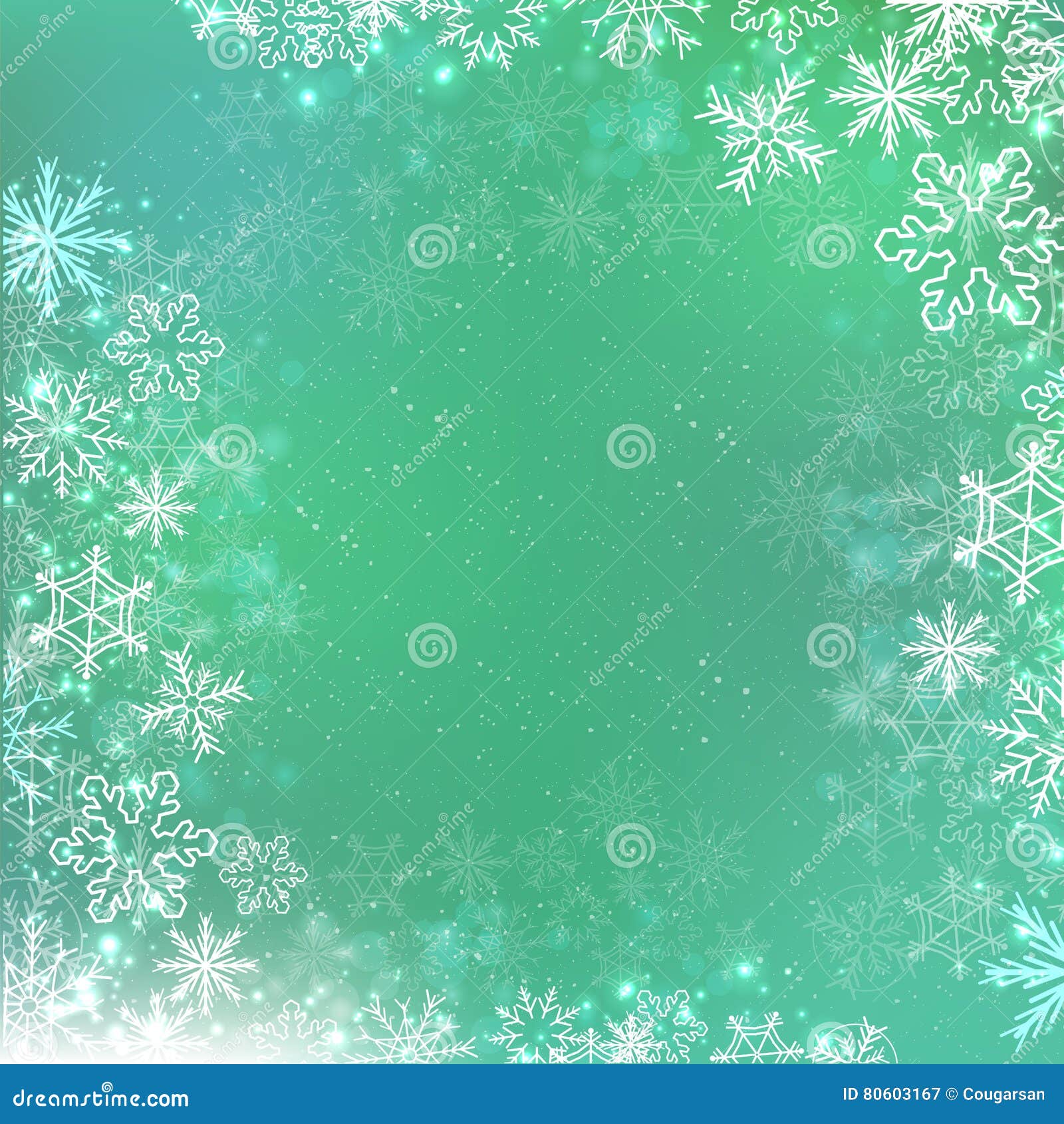 Gradient Green Winter Square Banner Background with Snowflake Stock  Illustration - Illustration of element, winter: 80603167