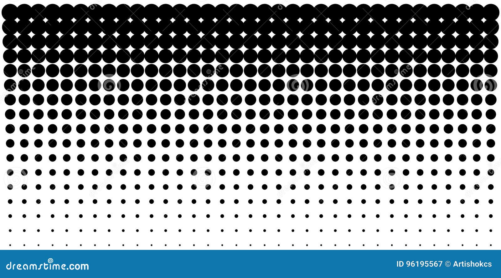 gradient halftone dots background, horizontal template using halftone dots pattern.  