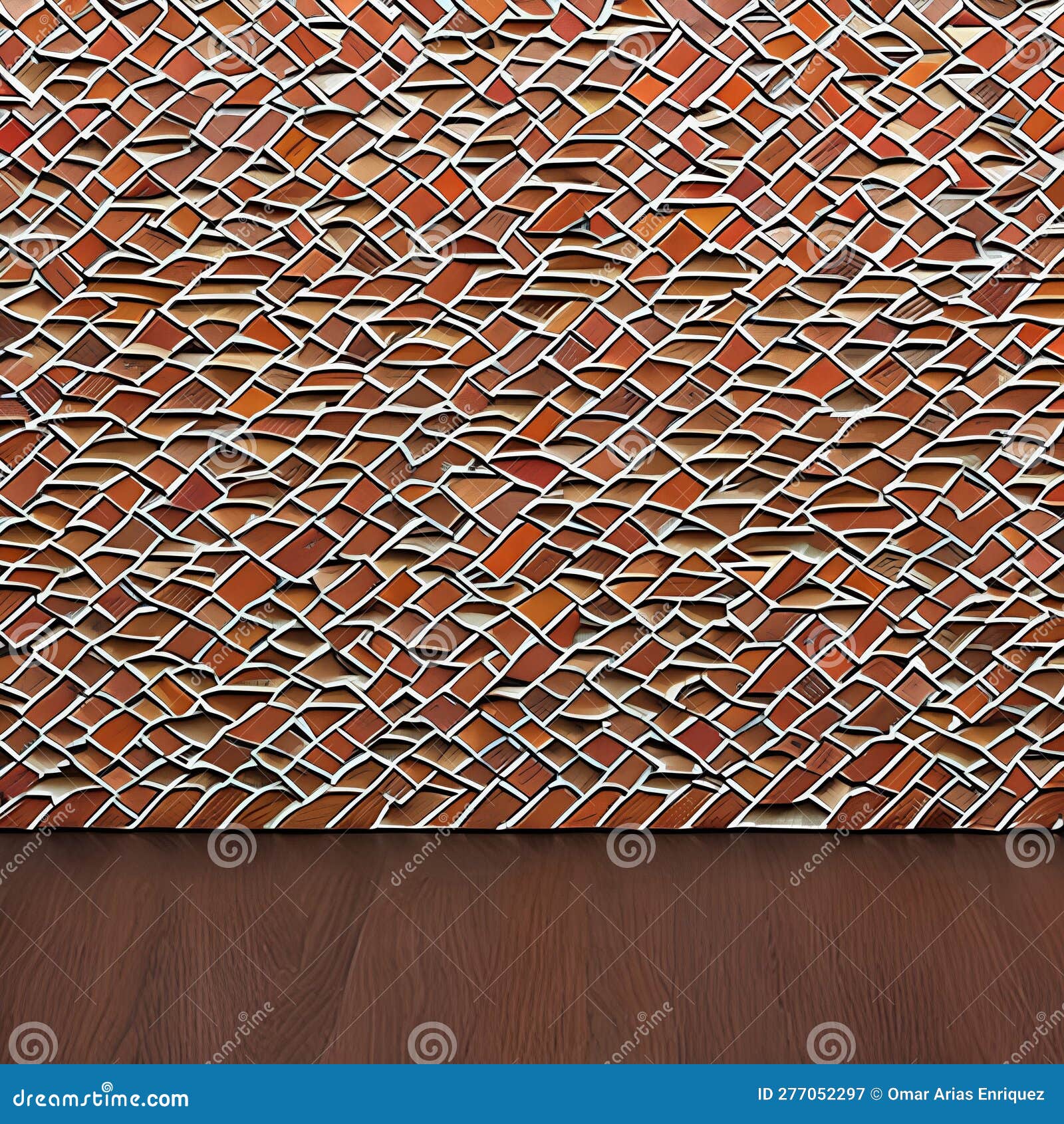 a gradient of orange and red triangles arranged in a mosaic pattern5, generative ai