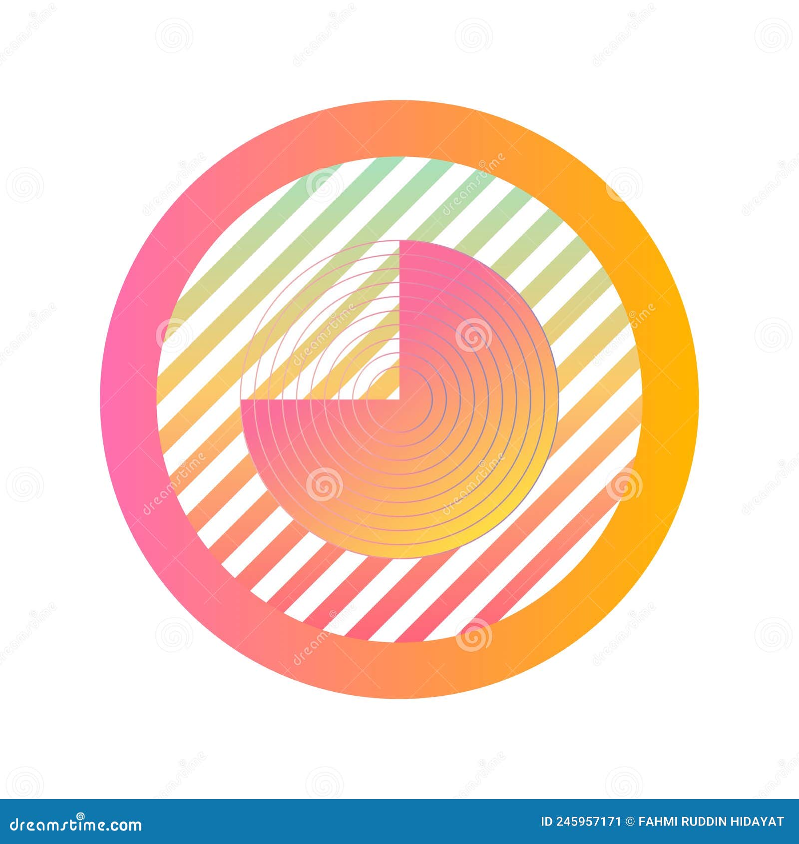 gradient with rounded and striped s