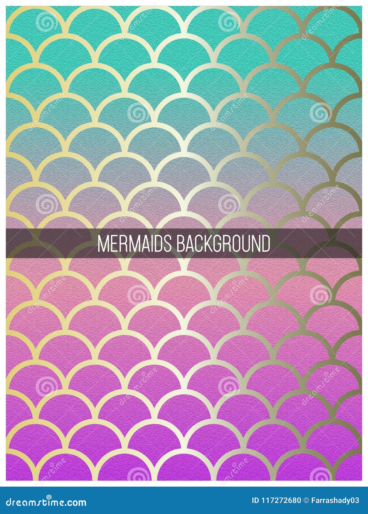 Gradient and Textured Mermaid Theme Background Stock Vector - Illustration  of skin, gradient: 117272680
