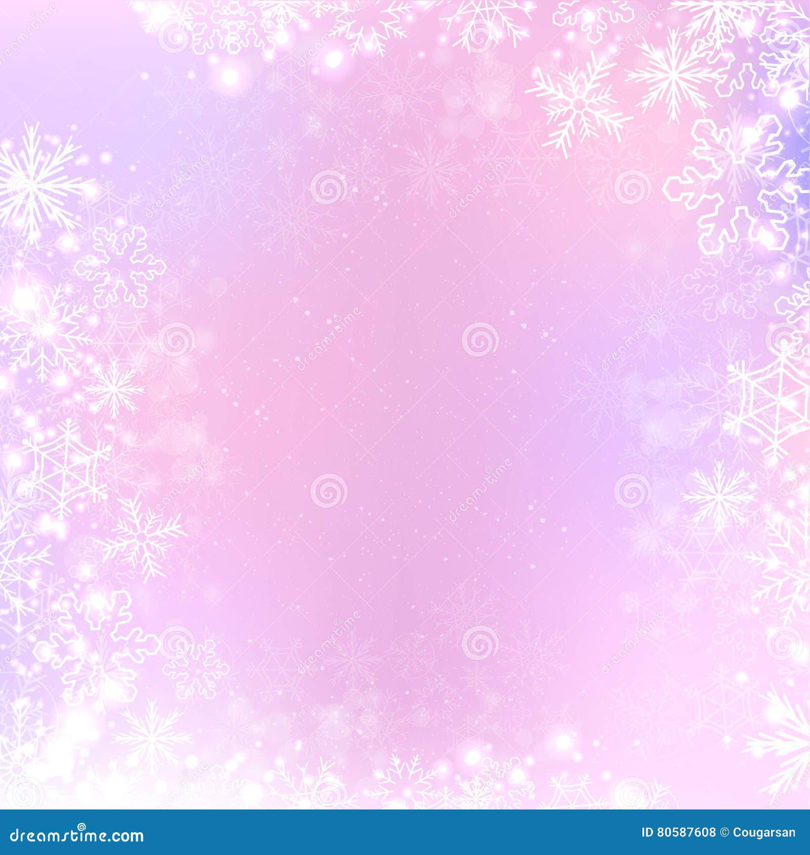 Gradient Winter Square Banner Background with Snowflake Stock Vector ...