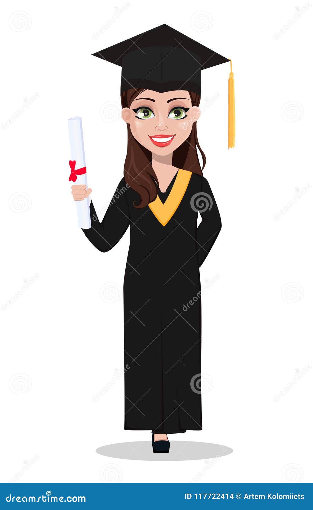 Graduación Del Estudiante Personaje De Dibujos Animados Con El Diploma  Ilustración del Vector - Ilustración de tenencia, concepto: 117722414