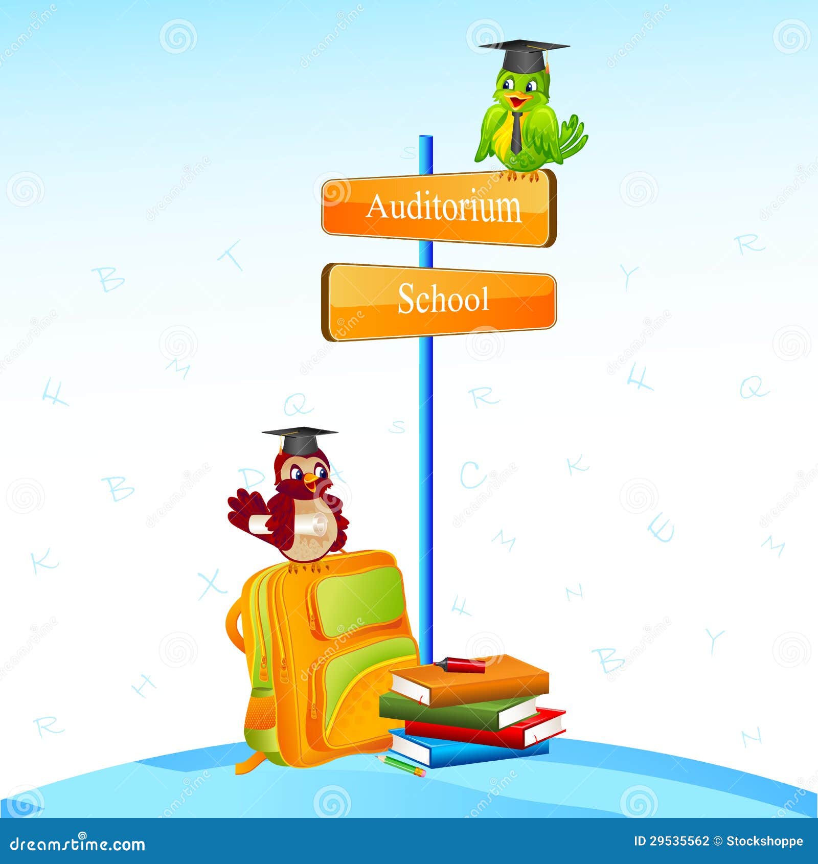 Graduate Bird stock vector. Illustration of direction 29535562