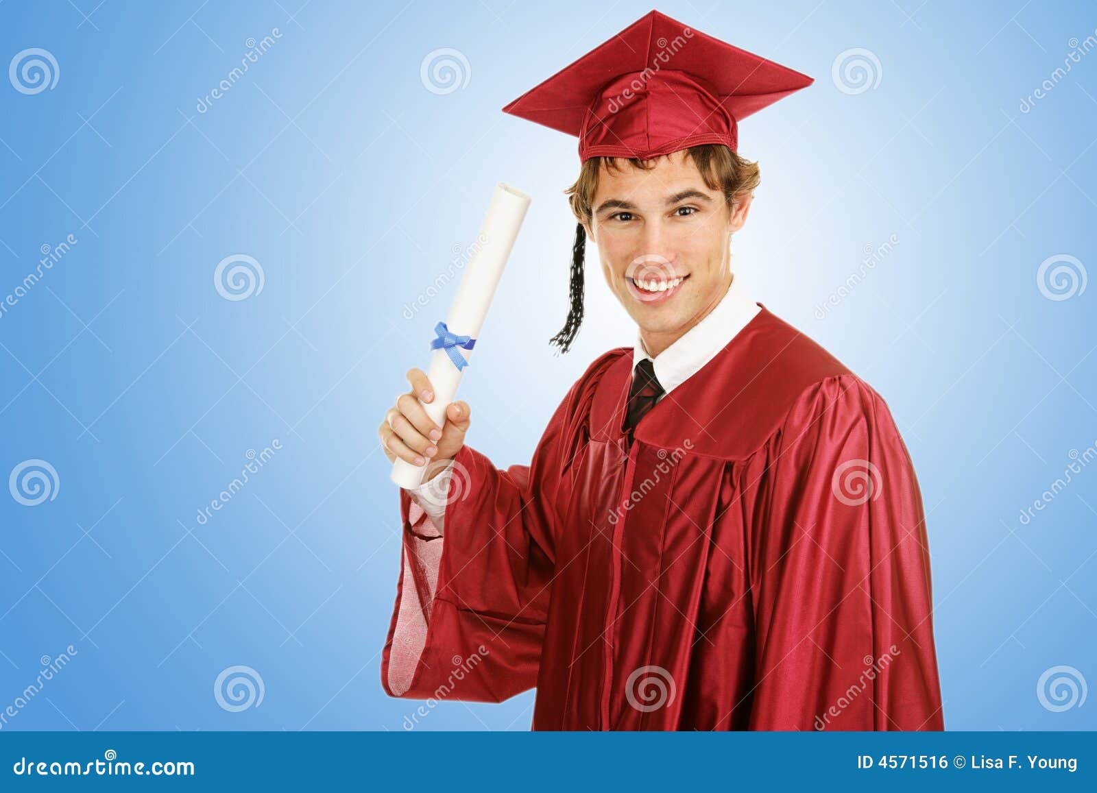 graduate on blue