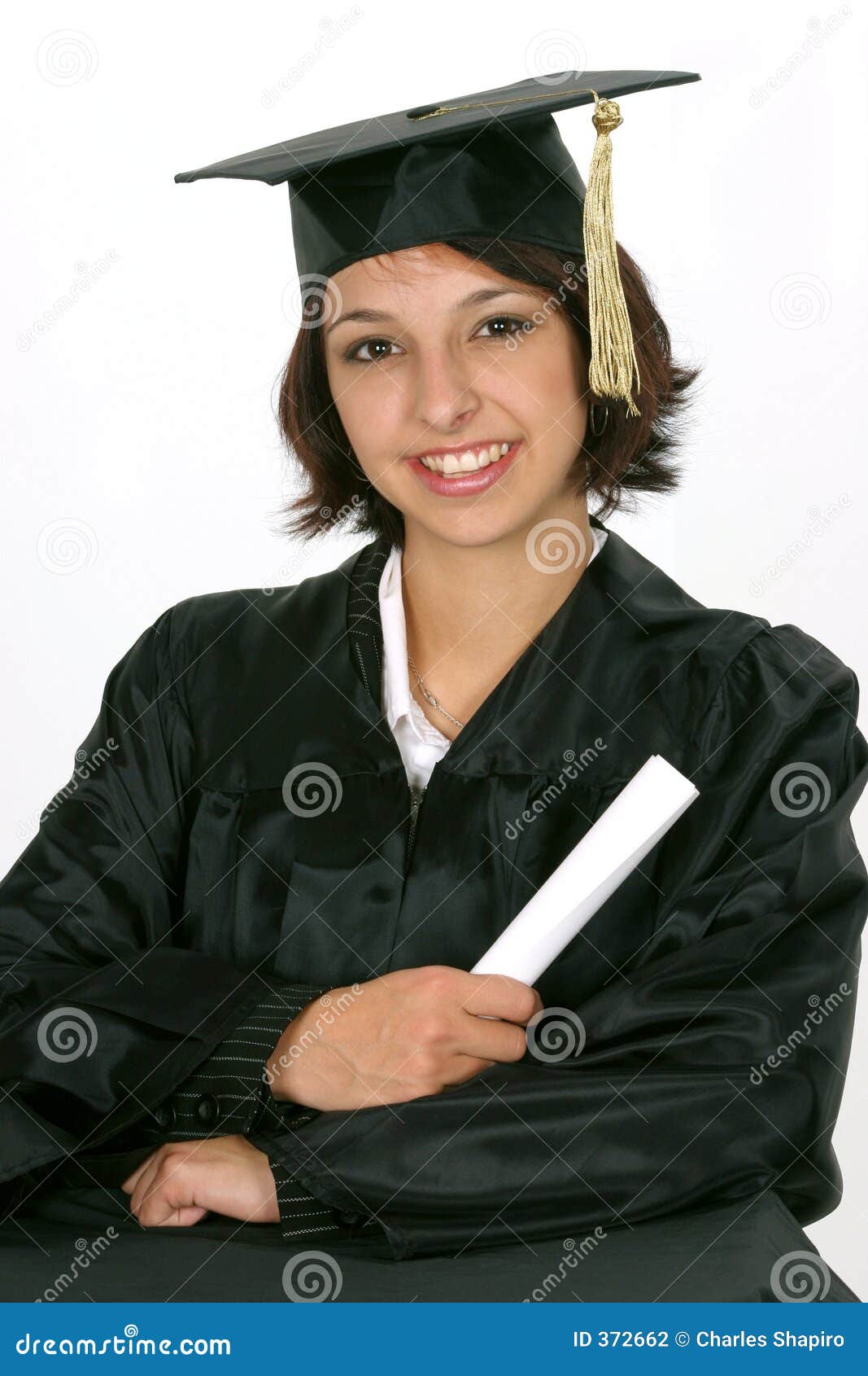 Graduate In Cap And Gown Stock Photography - Image: 372662