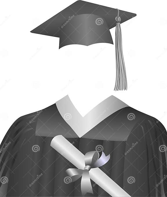 Graduate Cap, Gown, & Diploma Stock Vector - Illustration of ...
