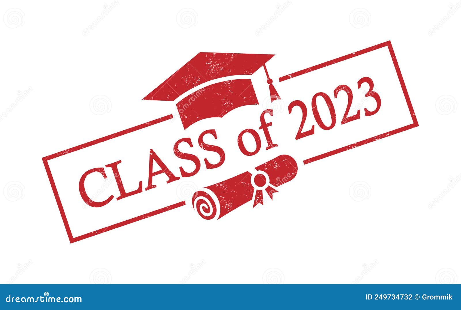 Graduate And Class Of 2023 With A Graduation Cap Vector Illustration
