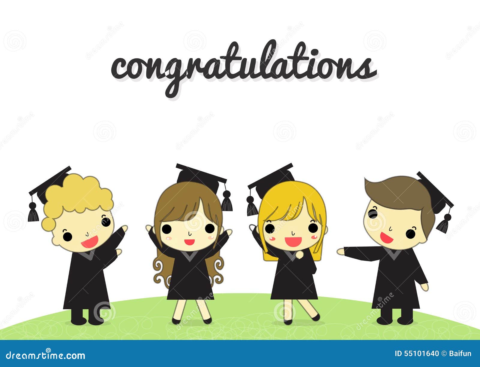 Graduate And Congratulation Isolate Stock Vector 