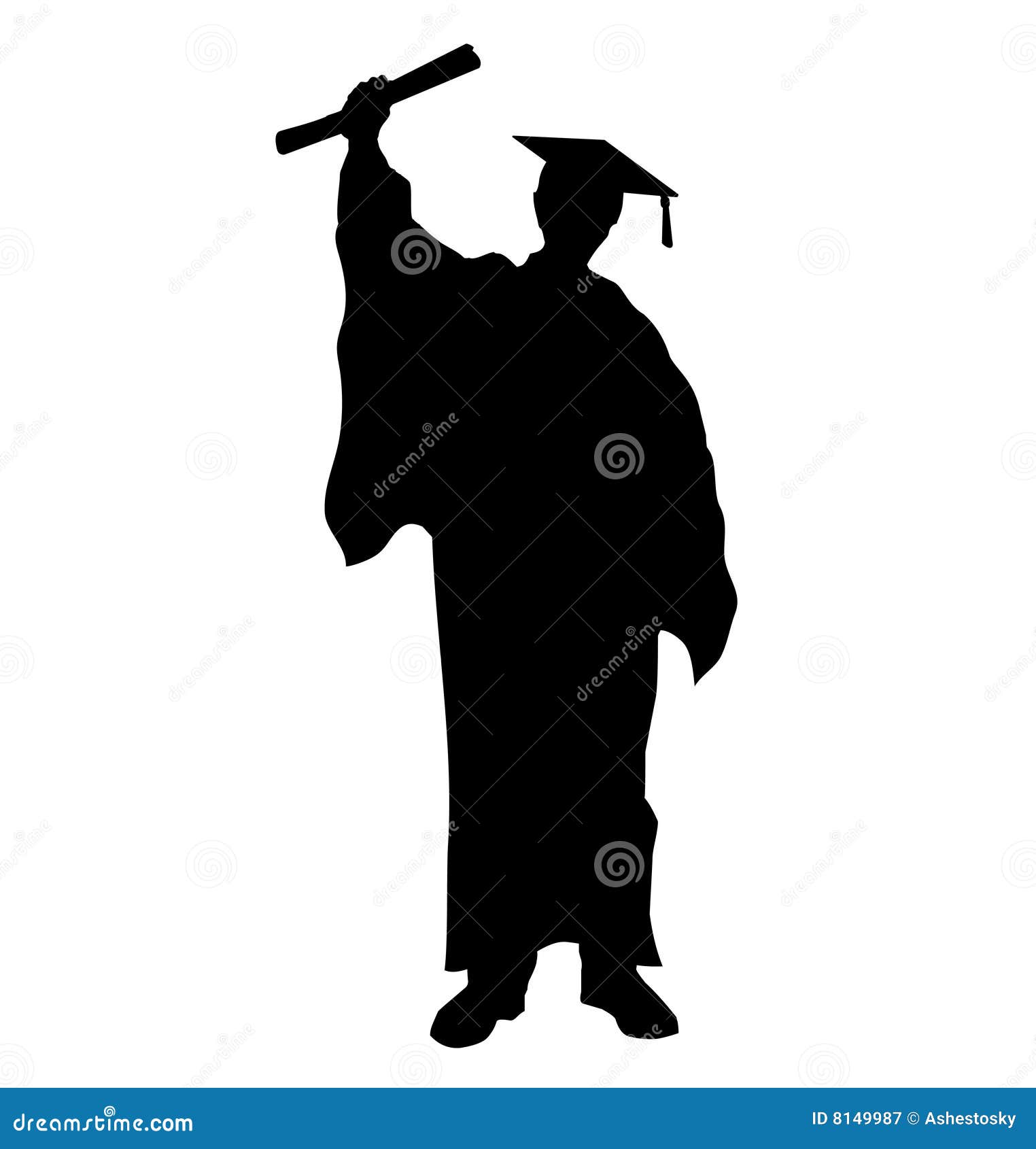 graduate student silhouette