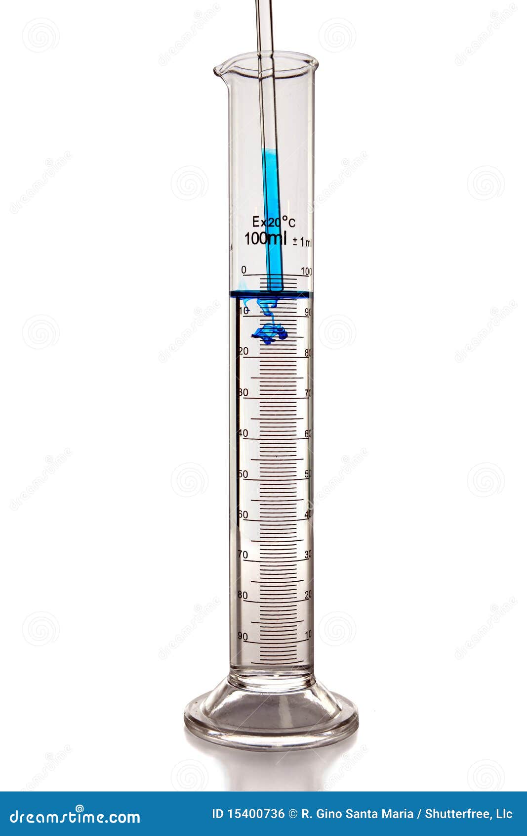 Graduated Cylinder With Colorant Stock Photography