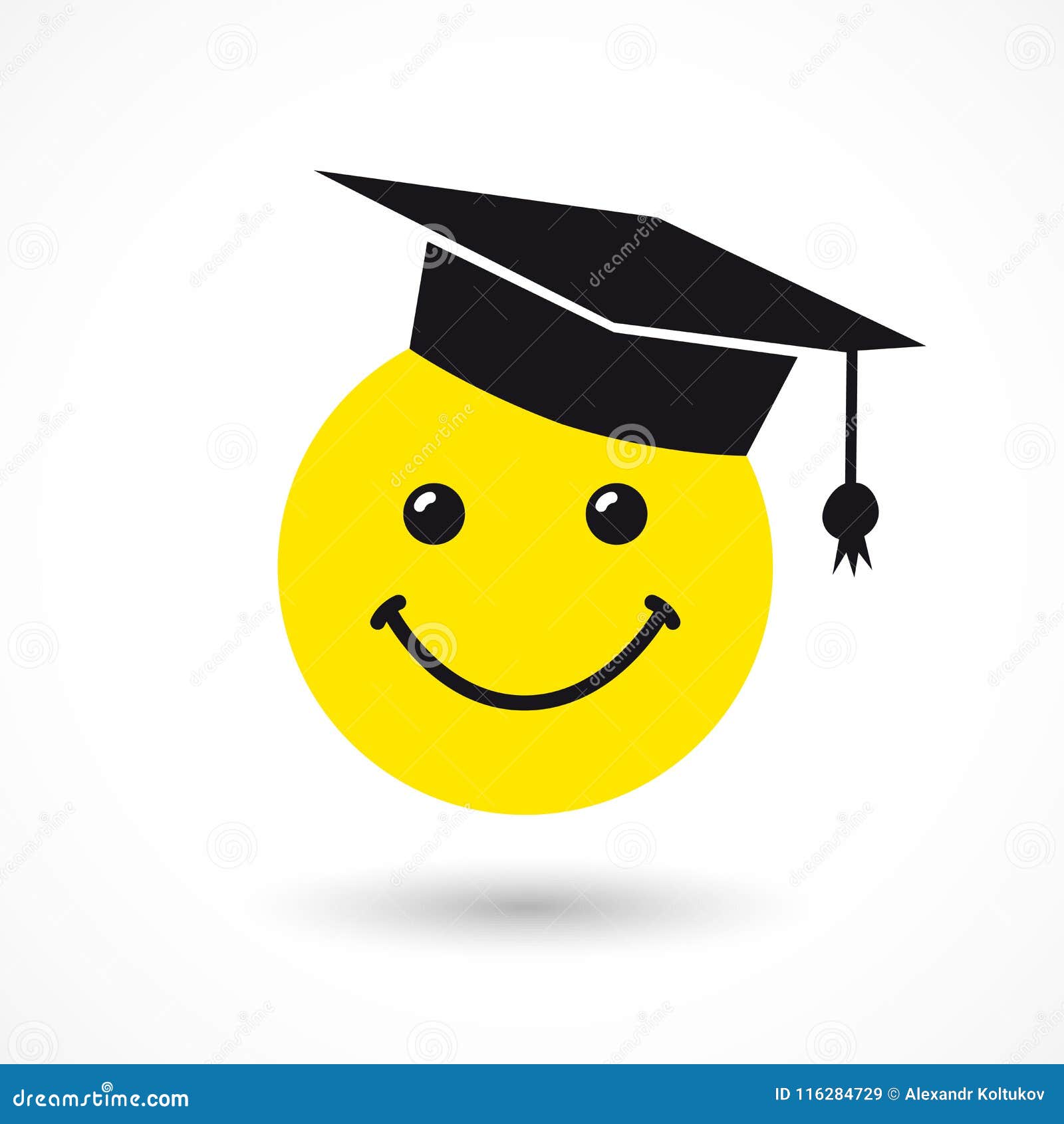 Graduating smiling sign stock vector. Illustration of face - 116284729